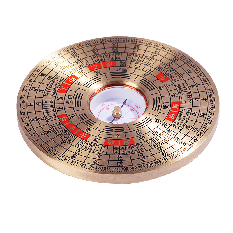 纯铜八卦罗盘正品风水高精度随身综合2寸小指南针自动专业罗经仪