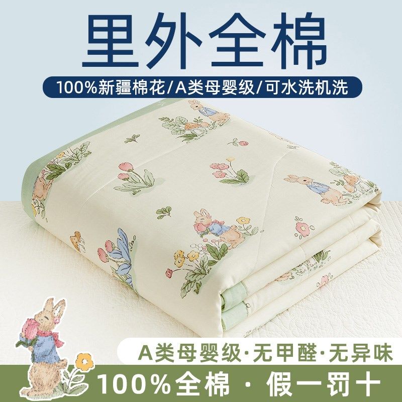 儿童棉花夏被四件套空调被芯全棉夏凉被子冷气被1 5米1 8m2米