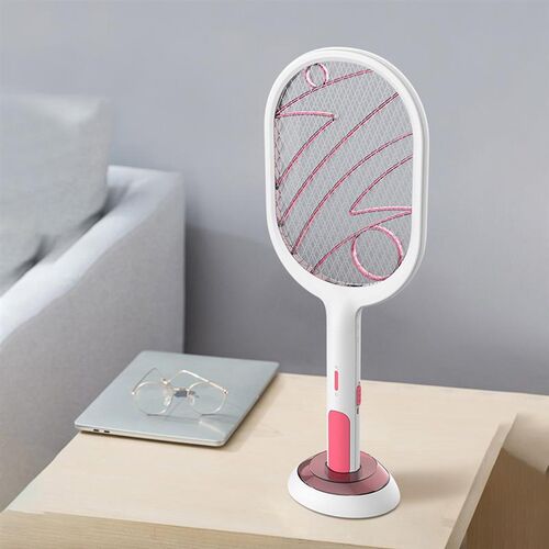 Mosquito Swatter Killer Led Light Tennis Bat Handheld Racket