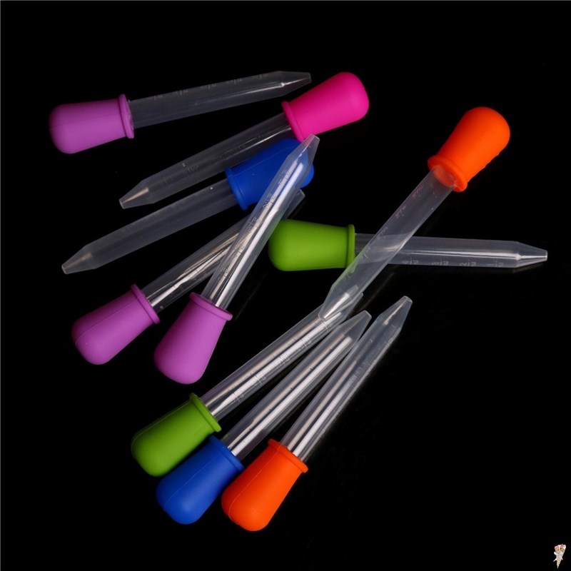 5ml Clear Silicone Plastic Baby Medicine Dropper Spoon Pipet