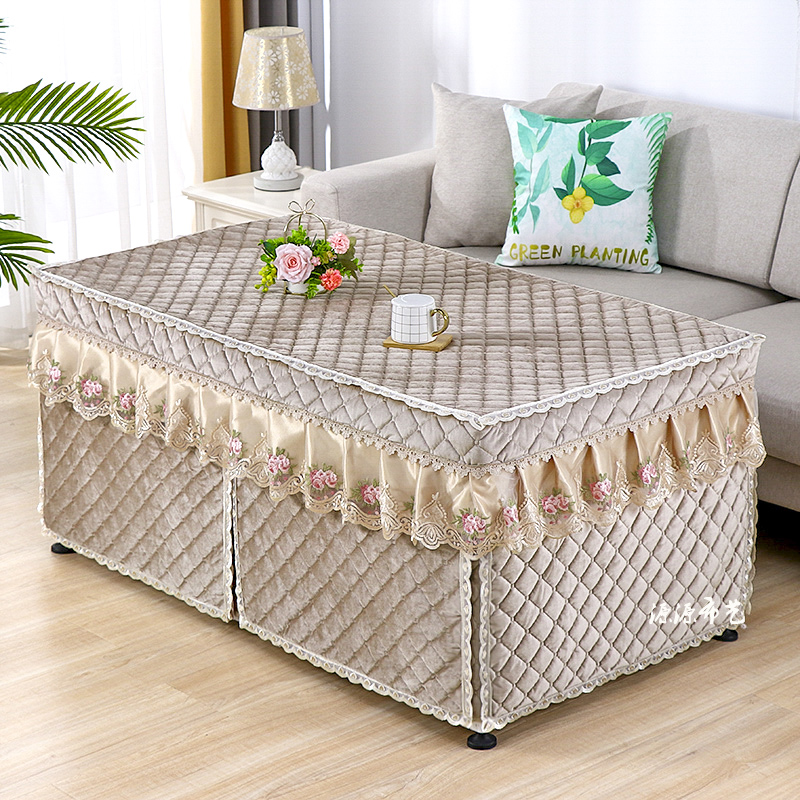 新品暖绒电炉罩烤l火罩12片款长方形电取暖炉桌布套加厚家用茶几