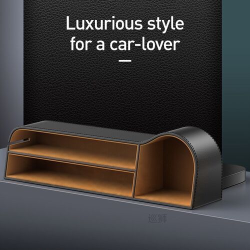 Universal Leather Car Organizer Auto Seat Gap Storage Box Fo