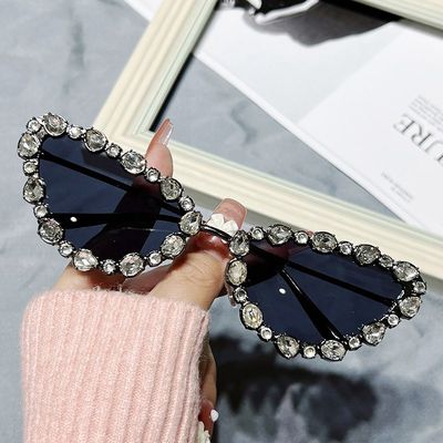 Luxury Brand Diamond Sunglasses Women Cat Eye Retro Sun Glas