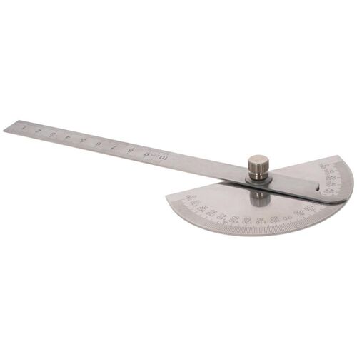 Utoolmart 0-180° Protractor Ruler Simple Steel 100mm Protra