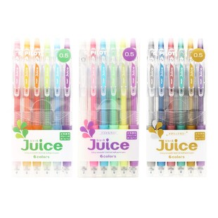 LifeMaster Pilot Juice Gel Pen 0.5 mm 6 Color Set Metallic/P