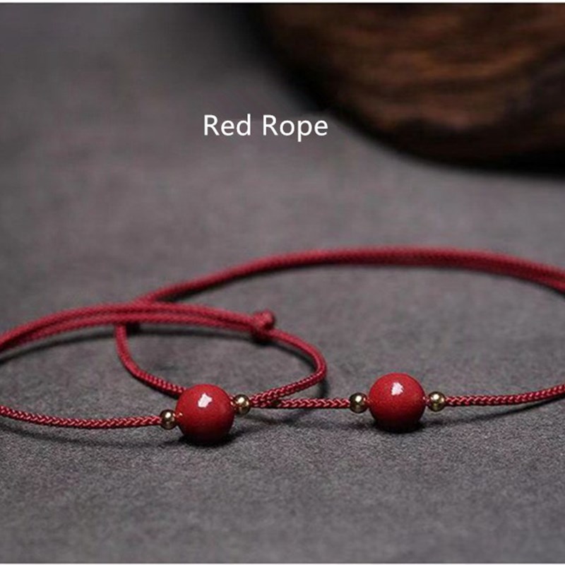 速发Natural Purple Cinnabar Handmade Bracelets Knots Lucky R 饰品/流行首饰/时尚饰品新 手链 原图主图