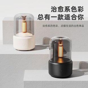 仿真烛光灯香薰机批z发 创意新款 家用香薰精油超声波雾化香薰机