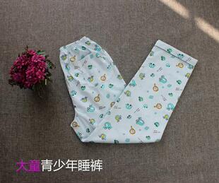 男士春夏纯棉布睡裤长裤 儿童男y孩大童青少年薄棉宽松空调;.;&r