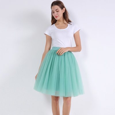 推荐Party Train Puffy 5Layer 60CM Fashion Women Tulle Skirt