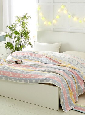 NN0I纯棉g六层纱布毛巾被夏凉夏季空调被儿童盖毯沙发全棉午睡毯