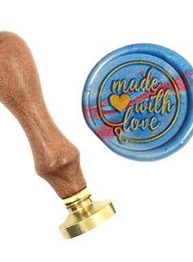 Made with Love Wax Stamp Exquisite Paint wood handle,DIY Anc