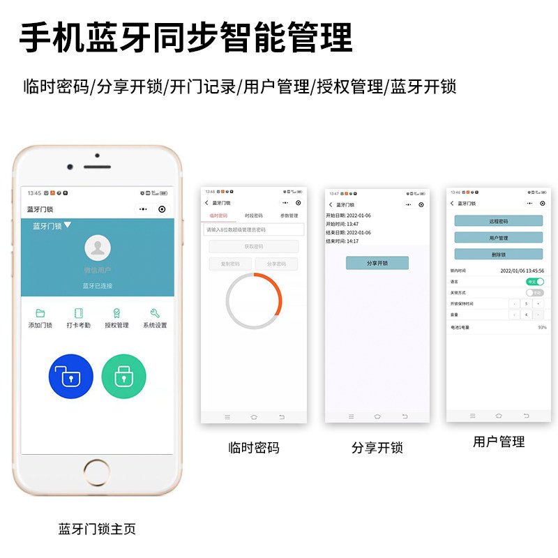 玻璃门指纹锁免开孔办公室密码单b门双门双开有框无框电子智能门