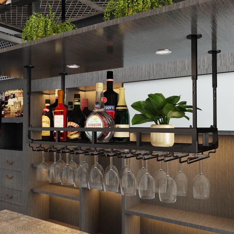 酒吧红酒杯架倒挂欧式悬挂酒瓶置物架吧J台高脚杯吊架家用酒柜酒,住宅家具,酒架,淘宝优惠券,粉丝福利购,淘宝优惠卷