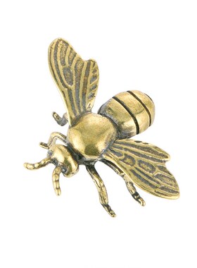 手工纯铜创意蜜蜂做旧仿古铜器书房办公室装饰送礼工艺品收藏摆件