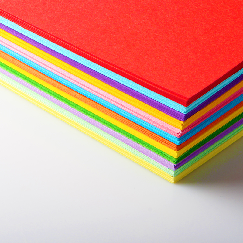 彩色A4纸复印纸打印纸混色装500张80g硬卡纸加厚手工折纸粉红色黄