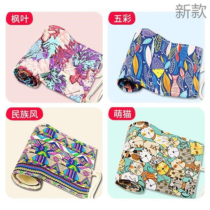 手工彩色铅笔笔帘卷笔袋学生用多功/能3648/72孔素描萌猫五彩民族,文具电教/文化用品/商务用品,笔袋,淘宝优惠券,粉丝福利购,淘宝优惠卷