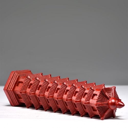 红色木质九层文昌塔摆件纯木头13层9层十三层家居书桌书房工艺品