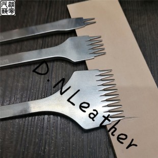 3.38 白钢扁柄法斩 3.0 斩2.7 3.85mm 皮具手缝打孔工具斜平斩欧式