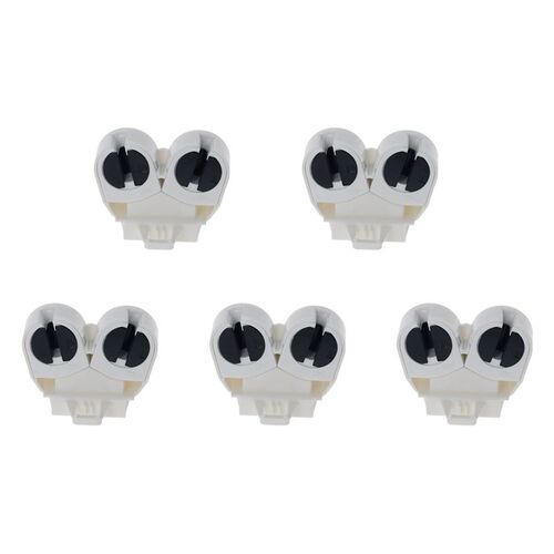 Othmro White T5 Lamp Holder AC 500V 2A F288W Plastic Holder
