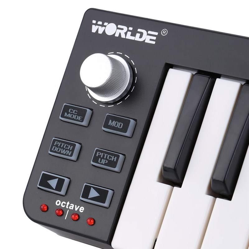 推荐Worlde MIDI Keyboard Controller-Electronic-Piano Midi-Co 鲜花速递/花卉仿真/绿植园艺 花艺材料 原图主图