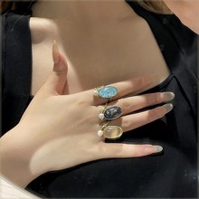 personality pendant ring finger female 推荐 index pearl