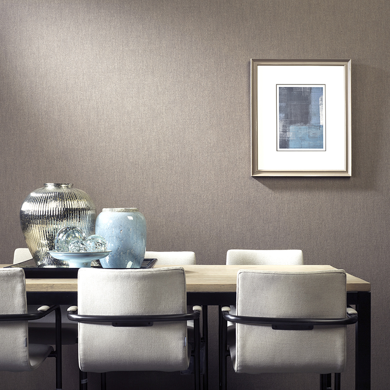 T现代轻奢高档环保无纺布壁纸 素色网红亚麻质感客厅卧室书房墙纸