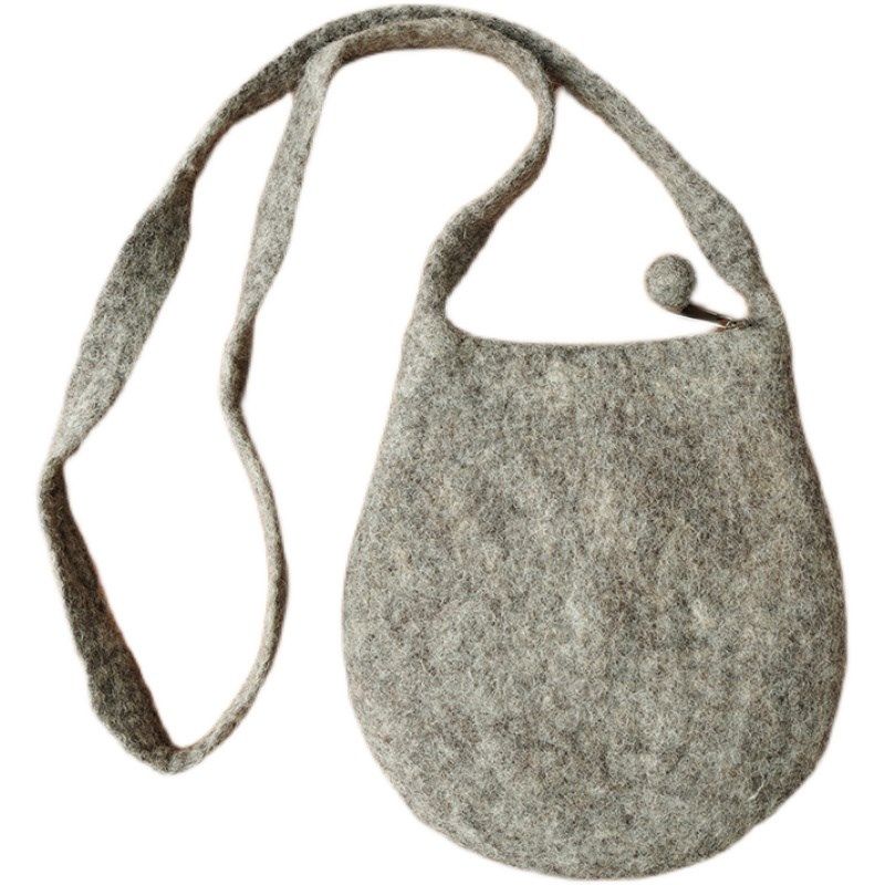 早上好商店|日系简约手工羊毛毡水桶包背包斜挎包单肩包随身包,箱包皮具/热销女包/男包,水桶包,淘宝优惠券,粉丝福利购,淘宝优惠卷