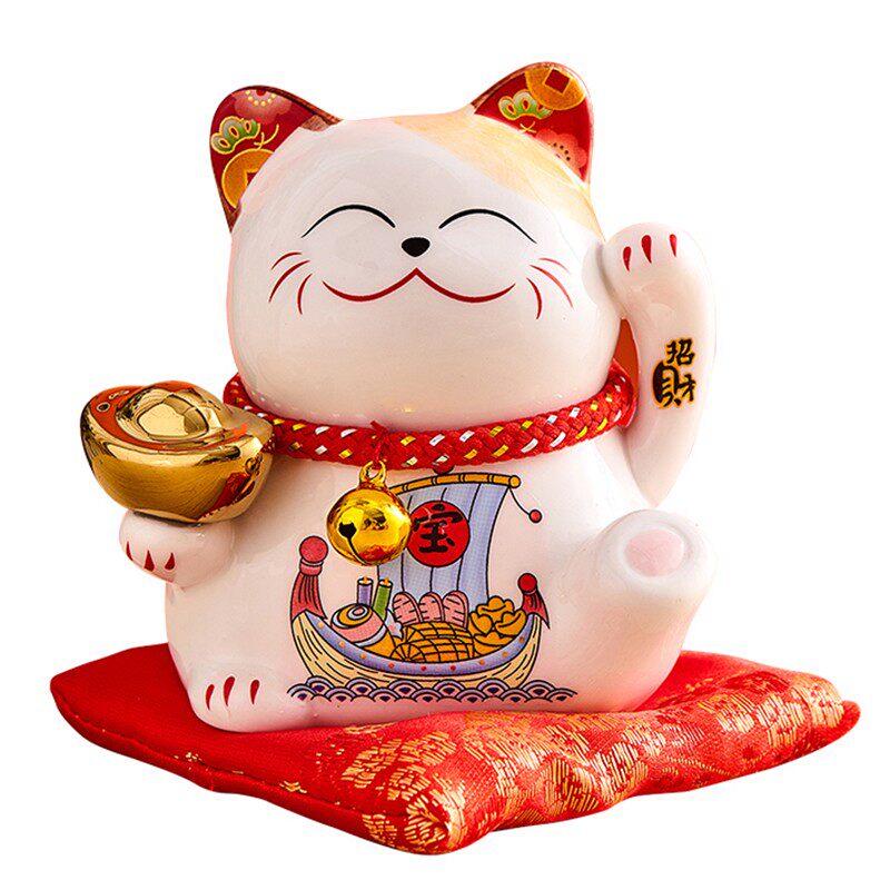2021年新款存钱罐招财猫摆件乔迁店铺i开业送礼品办公室前台储蓄