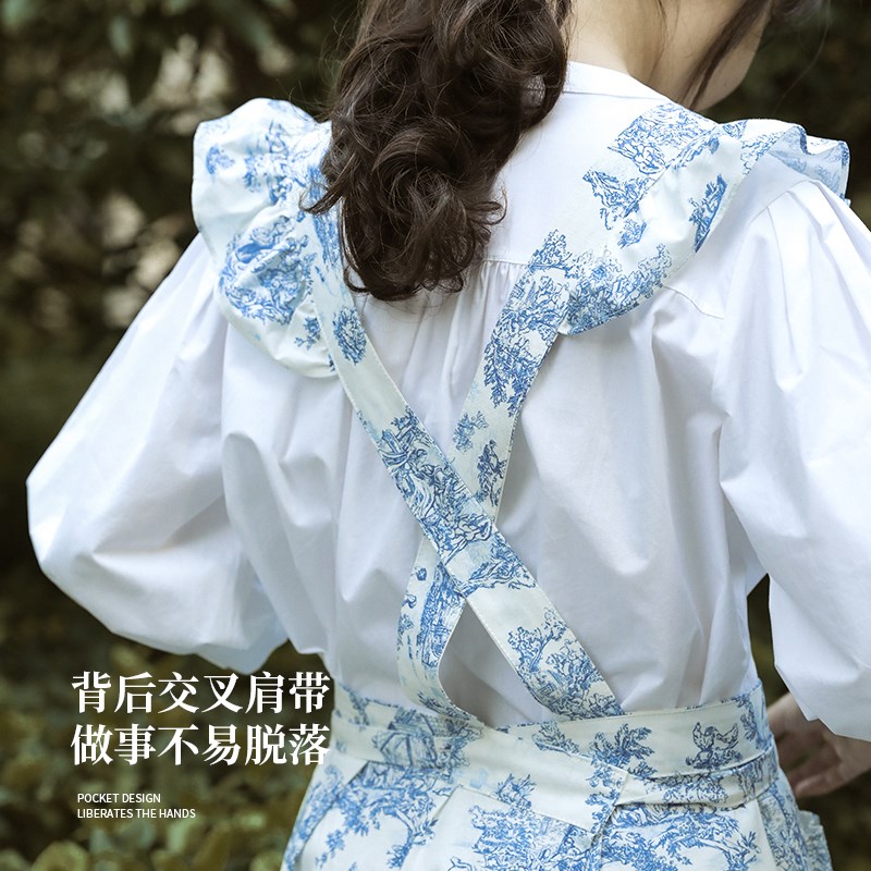 法式围裙高级感年轻款厨房家用2025新K款防脏美甲店工作服水油