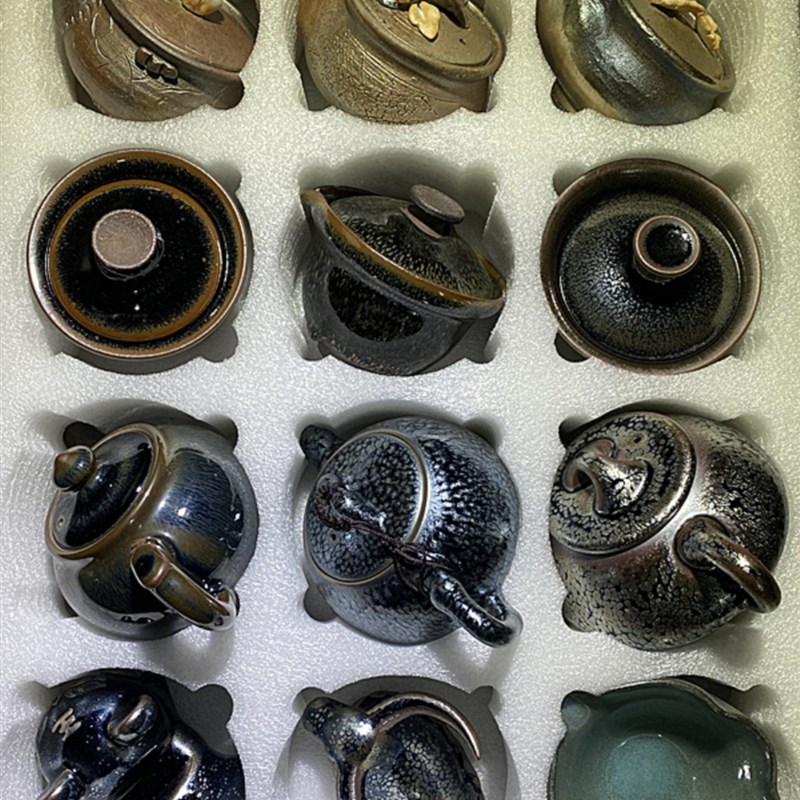 建盏瓷器珍珠棉泡沫板茶壶收纳格海绵格气泡垫瓷器打包膜搬运箱