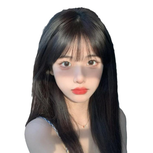 假发女长发全头套式自然蓬松仿真发圆脸网红空气刘海黑长直假发套