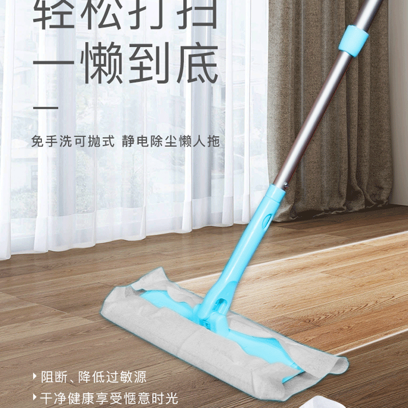 免手洗懒人拖把家用2020款平板一拖净加粗两节伸缩杆地板拖地神器