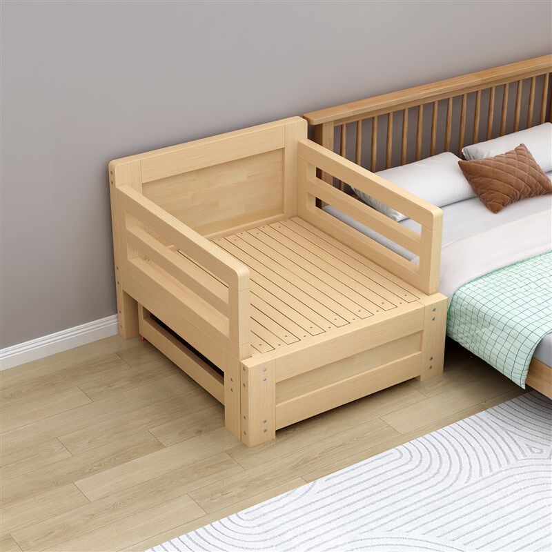 实木沙发折叠床两用卧室小户型榻榻米单人床儿童带护栏推拉伸缩床,住宅家具,儿童拼接床,淘宝优惠券,粉丝福利购,淘宝优惠卷