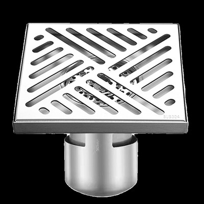 304不锈钢地漏防臭室外花园阳台户外庭院大口径排水75专用110管道