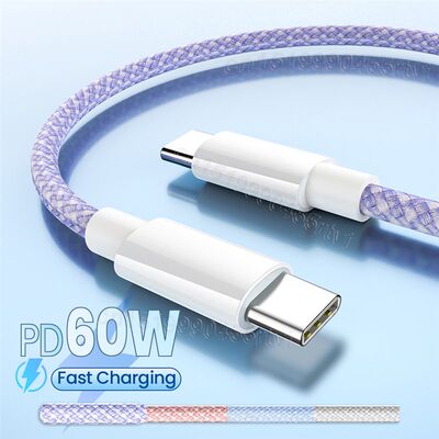 推荐PD 60W USB Type C to USB C Cable 3A Quick Charge 3.0 USB