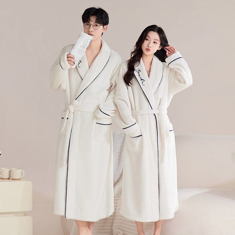 睡袍女春秋季浴袍女长款情侣睡衣2024年新款秋冬款浴袍男家居服,女士内衣/男士内衣/家居服,睡袍/浴袍,淘宝优惠券,粉丝福利购,淘宝优惠卷