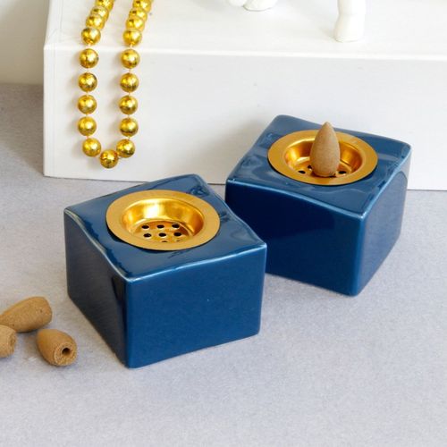 Ceramic Backflow Censer Incense Burner Creative Square Ceram