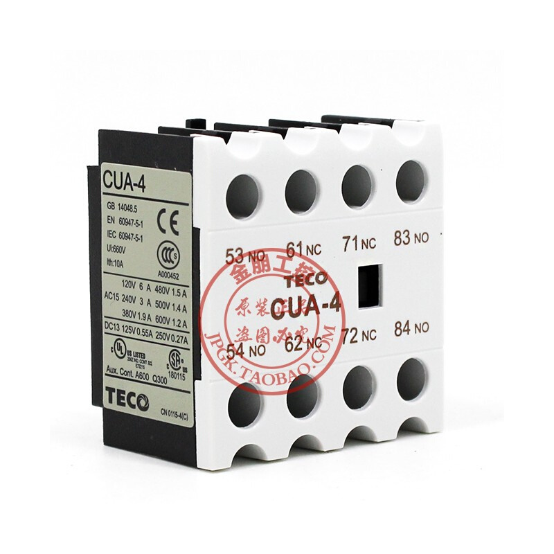 原装 TECO东元接触器辅助触点 CUA-422  2NO2NC  两开两闭