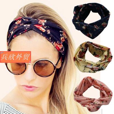 推荐Hair accessories selling tie Headband cross elegant Fema