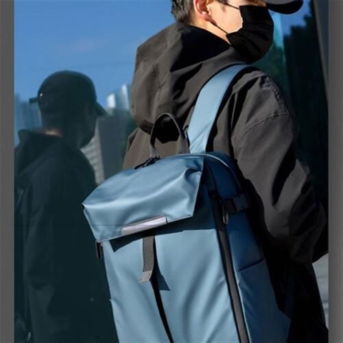裕卓男包耀夜黑机能双肩背包学生大容量男士防泼水电脑仓书包