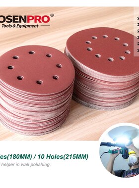 180mm/215mm Sanding Disc Sandpaper Assorted holes 100/120/15