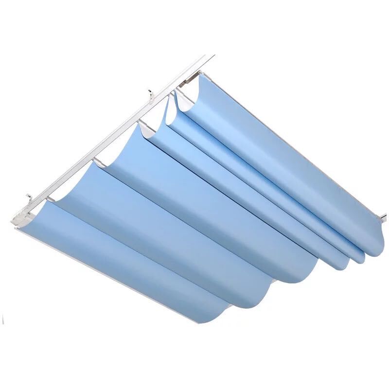 玻璃房顶帘遮光智能电动天棚帘阳光房遮阳帘手动遮光顶棚折叠窗帘