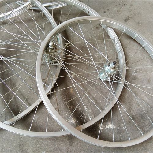 20/22/24/26寸山地自行车前轮 后轮铝合金车圈轮圈钢圈轮组