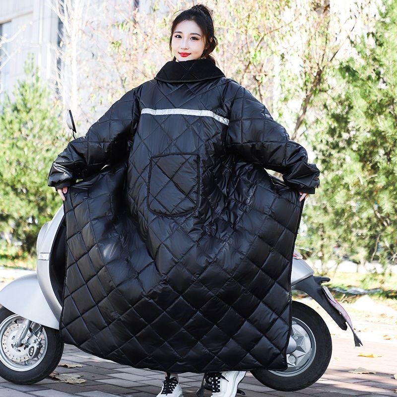 冬季电动车外套骑车防风衣女加厚防寒保暖防水冬天摩托车挡风衣男