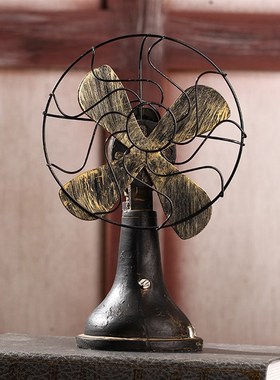 杂货家居装饰品工艺摆件做旧做脏工艺电风扇