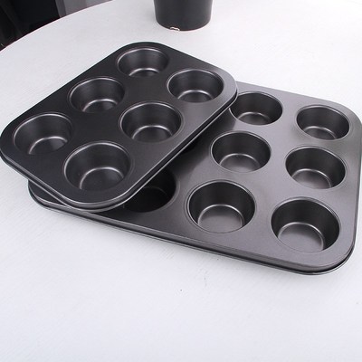 Non-stick Round 12 Cup Muffin Cake Mold Egg Tart Baking Pan