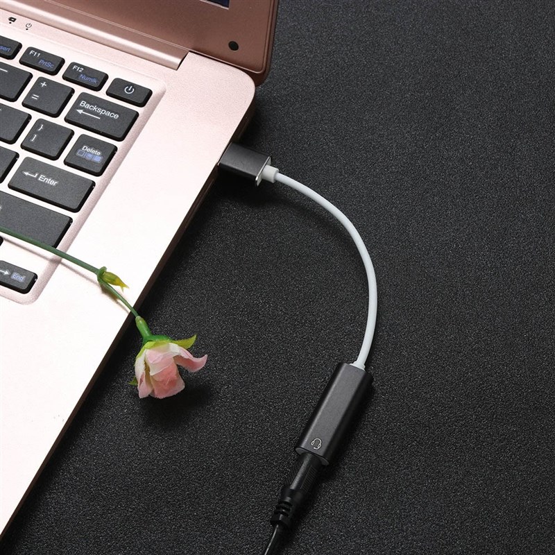Speaker Connected Sound-Card External Jack-Adapter Usb To fo