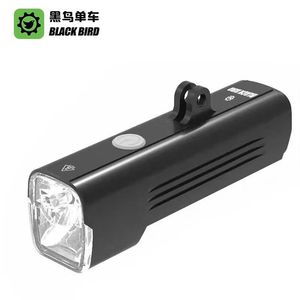 工厂销黑鸟L3自行车前灯12x00流明高亮度强光手电夜骑灯山地车公