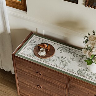 塔利亚皮革餐边柜餐桌垫法式高级感防水免洗电视柜茶几垫防烫定制