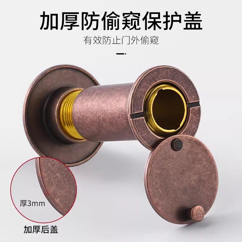 现货防盗门猫眼防拧酒店门宾馆门通用门镜高清玻璃镜片200度广角